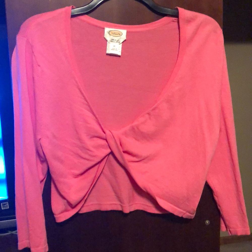 Pink sweater pullover shrug